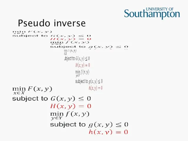 Pseudo inverse