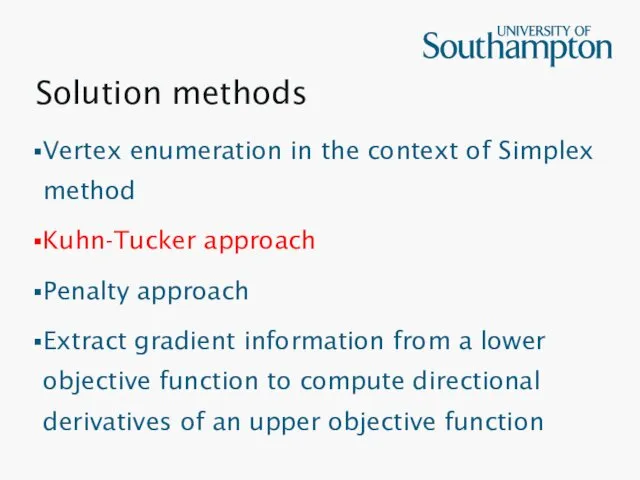 Solution methods Vertex enumeration in the context of Simplex method