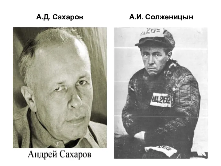 А.Д. Сахаров А.И. Солженицын