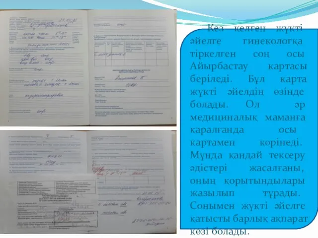 Кез келген жүкті әйелге гинекологқа тіркелген соң осы Айырбастау картасы