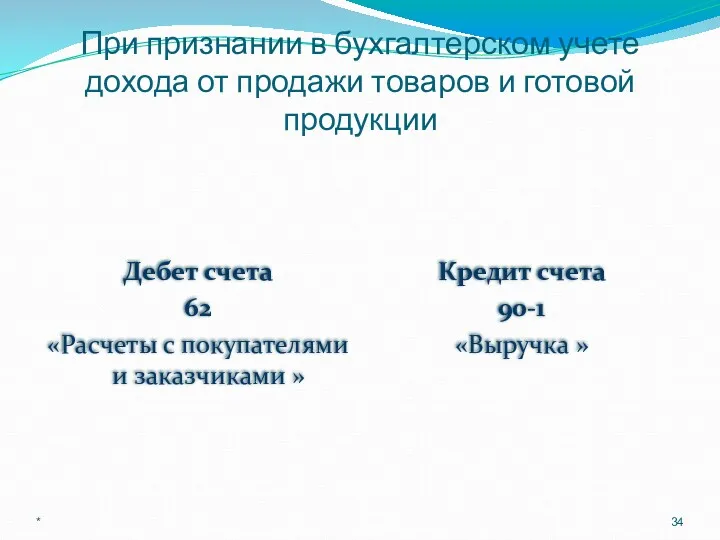 При признании в бухгалтерском учете дохода от продажи товаров и