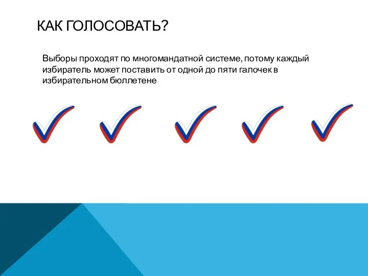 КАК ГОЛОСОВАТЬ? Выборы проходят по многомандатной системе, потому каждый избиратель