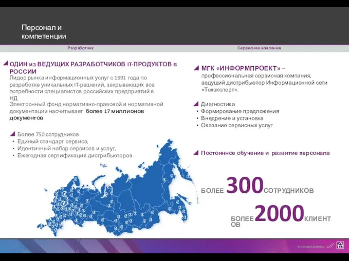 Персонал и компетенции Электронный фонд нормативно-правовой и нормативной документации насчитывает