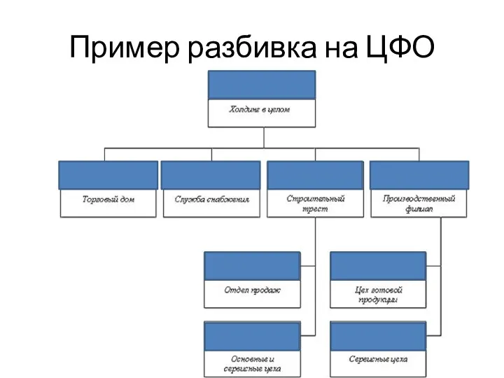 Пример разбивка на ЦФО