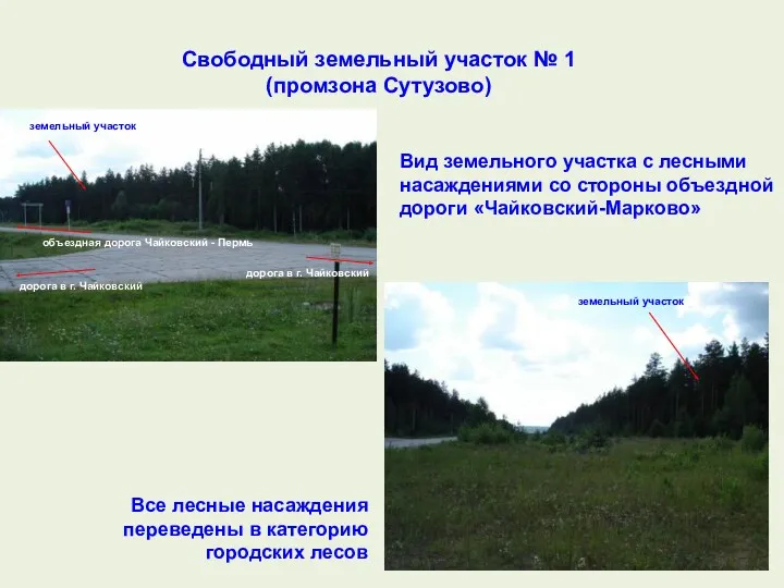 Свободный земельный участок № 1 (промзона Сутузово) Вид земельного участка