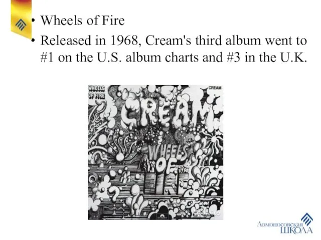 Wheels of Fire Released in 1968, Cream's third album went