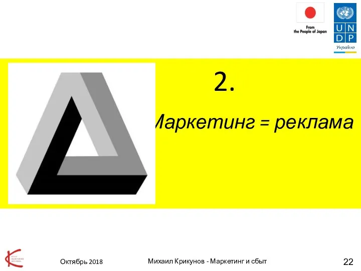 Михаил Крикунов - Маркетинг и сбыт Октябрь 2018 Маркетинг = реклама 2.