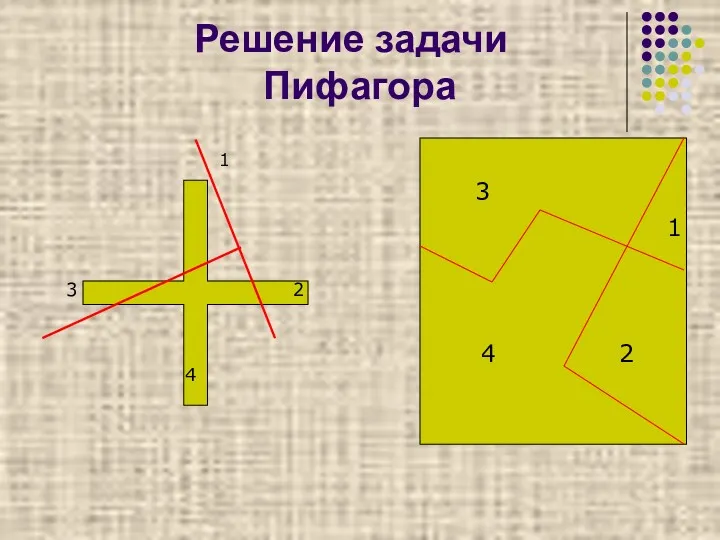 Решение задачи Пифагора 1 3 4 2 3 1 2 4