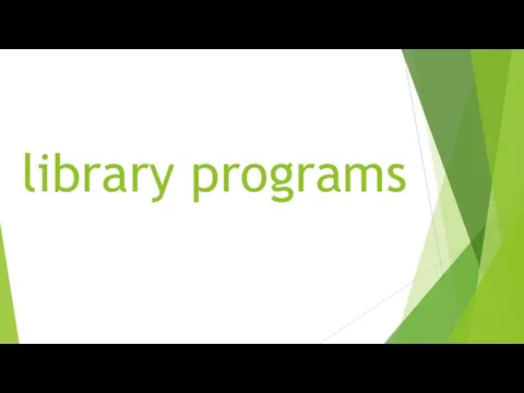 library programs