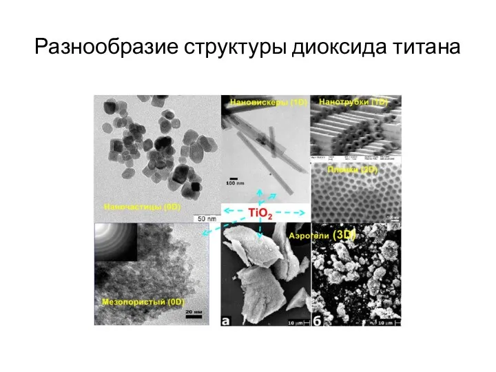 Разнообразие структуры диоксида титана