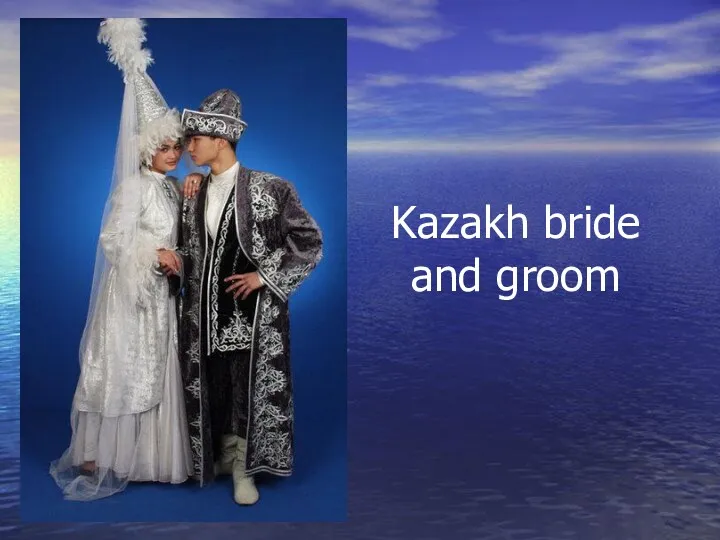 Kazakh bride and groom