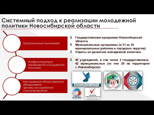 Системный подход к реализации молодежной политики Новосибирской области численность молодежи