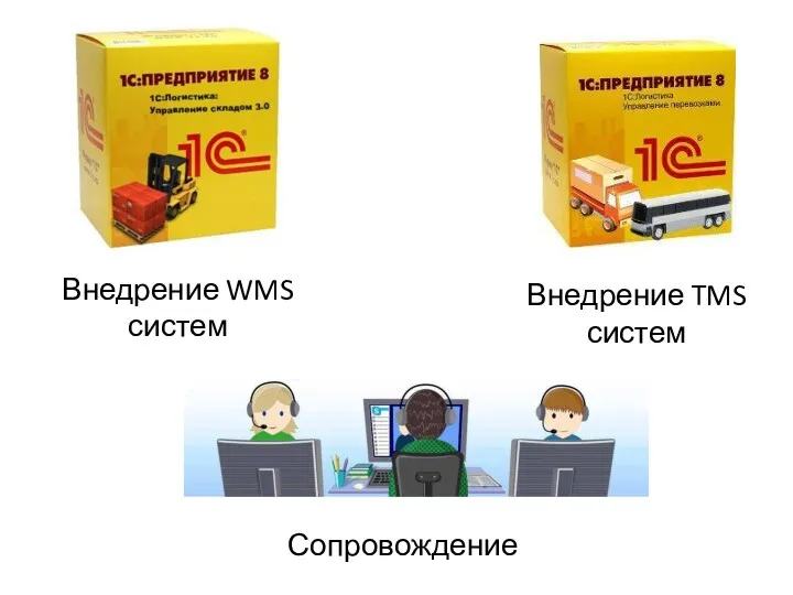 Внедрение WMS систем Внедрение TMS систем Сопровождение