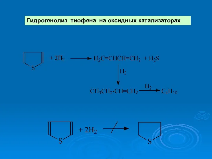 Гидрогенолиз тиофена на оксидных катализаторах