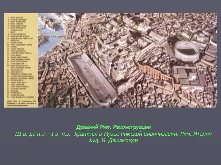 Древний Рим. Реконструкция III в. до н.э. - I в.