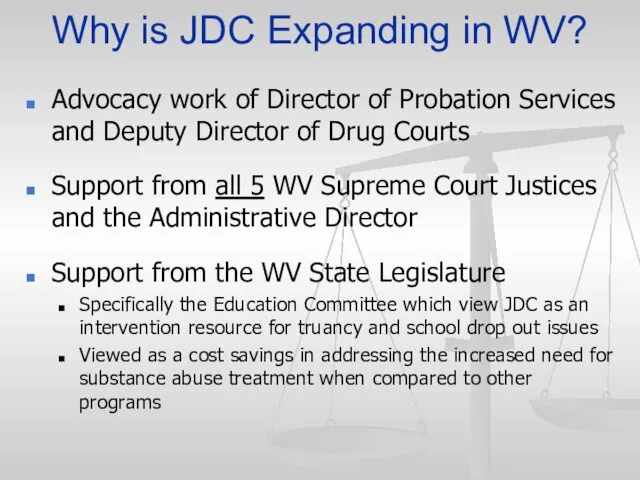 Why is JDC Expanding in WV? Advocacy work of Director