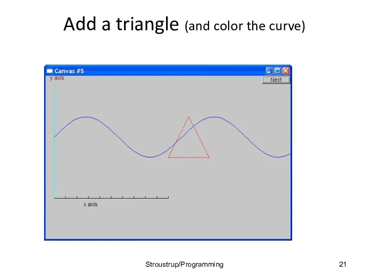 Add a triangle (and color the curve) Stroustrup/Programming