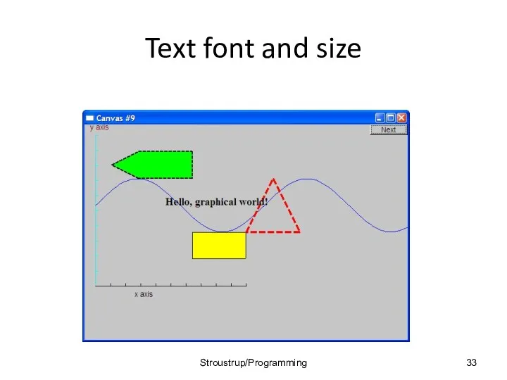 Text font and size Stroustrup/Programming