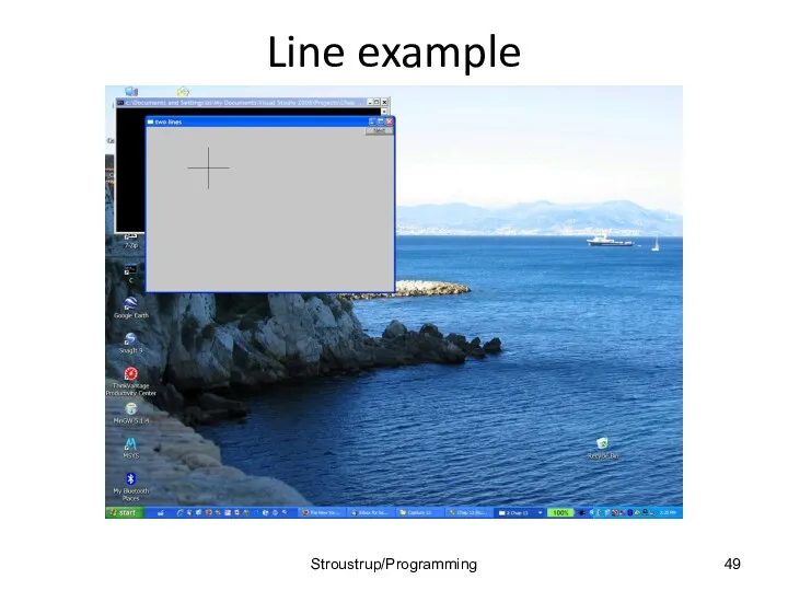 Line example Stroustrup/Programming