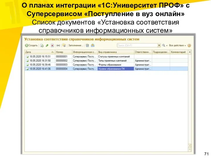 О планах интеграции «1С:Университет ПРОФ» с Суперсервисом «Поступление в вуз