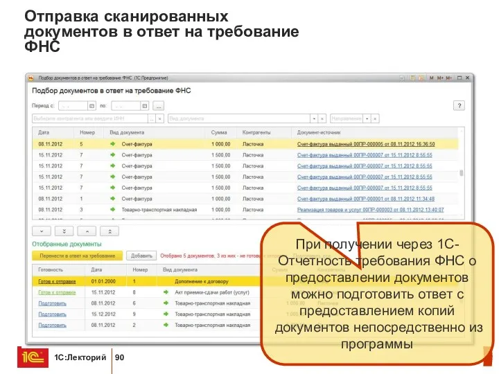 Отправка сканированных документов в ответ на требование ФНС При получении