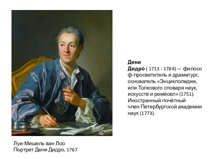Луи-Мишель ван Лоо Портрет Дени Дидро, 1767 Дени Дидро (