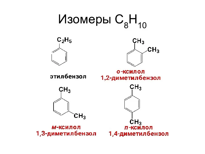 Изомеры С8Н10