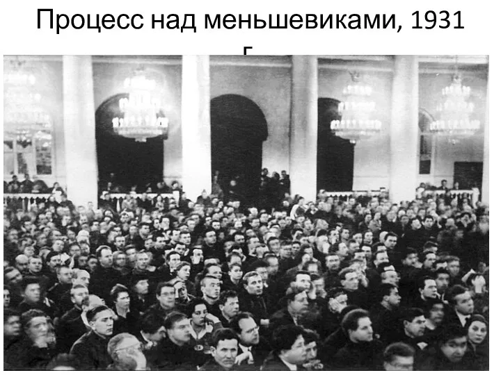 Процесс над меньшевиками, 1931 г.