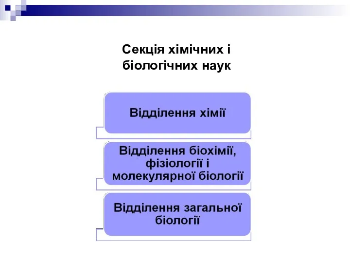 Секція хімічних і біологічних наук