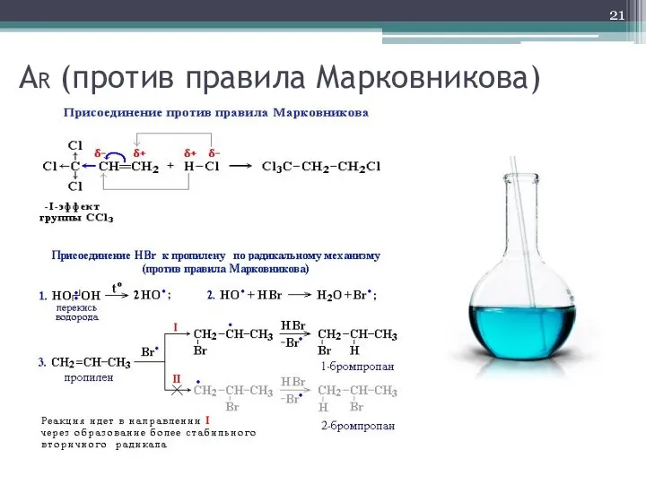 AR (против правила Марковникова)