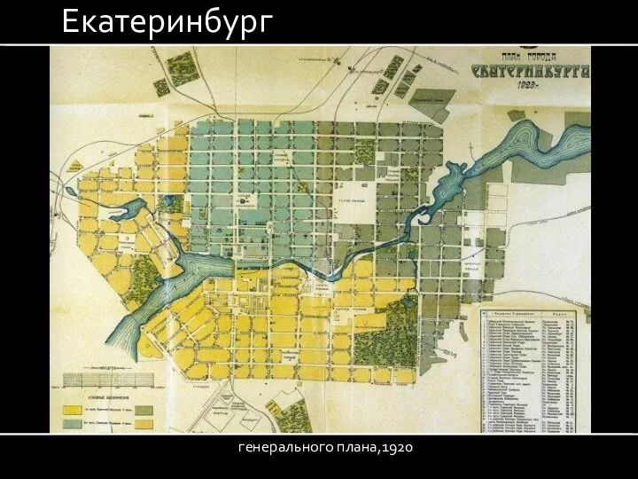 генерального плана,1920 Екатеринбург