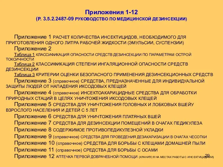 Приложение 1 РАСЧЕТ КОЛИЧЕСТВА ИНСЕКТИЦИДОВ, НЕОБХОДИМОГО ДЛЯ ПРИГОТОВЛЕНИЯ ОДНОГО ЛИТРА