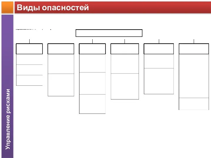 Виды опасностей Управление рисками