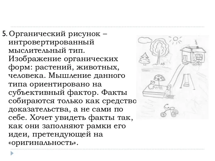 5. Органический рисунок – интровертированный мыслительный тип. Изображение органических форм: