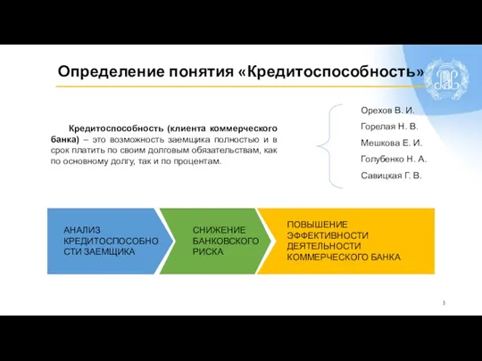 Кредитоспособность (клиента коммерческого банка) – это возможность заемщика полностью и