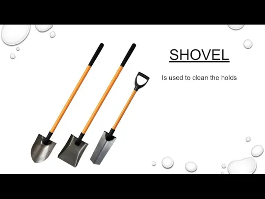 SHOVEL Is used to clean the holds