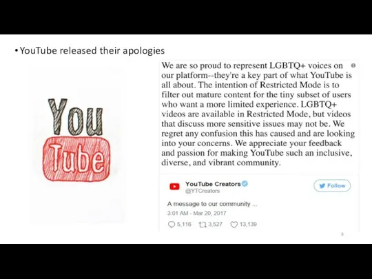 YouTube released their apologies