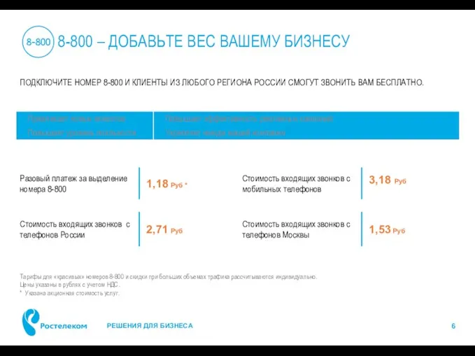 8-800 – ДОБАВЬТЕ ВЕС ВАШЕМУ БИЗНЕСУ ПОДКЛЮЧИТЕ НОМЕР 8-800 И