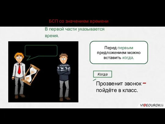 БСП со значением времени В первой части указывается время. Прозвенит