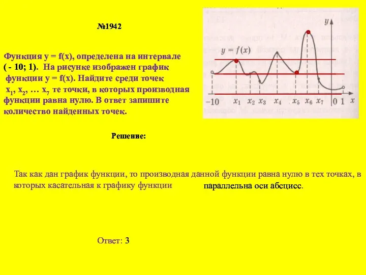 №1942 Функция у = f(х), определена на интервале ( -