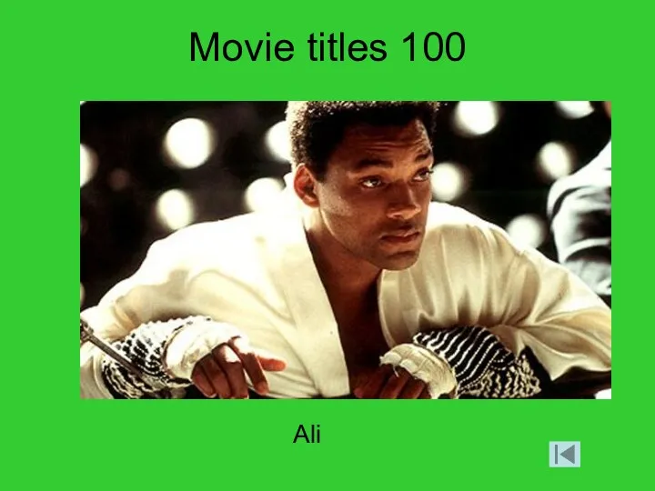 Movie titles 100 Ali