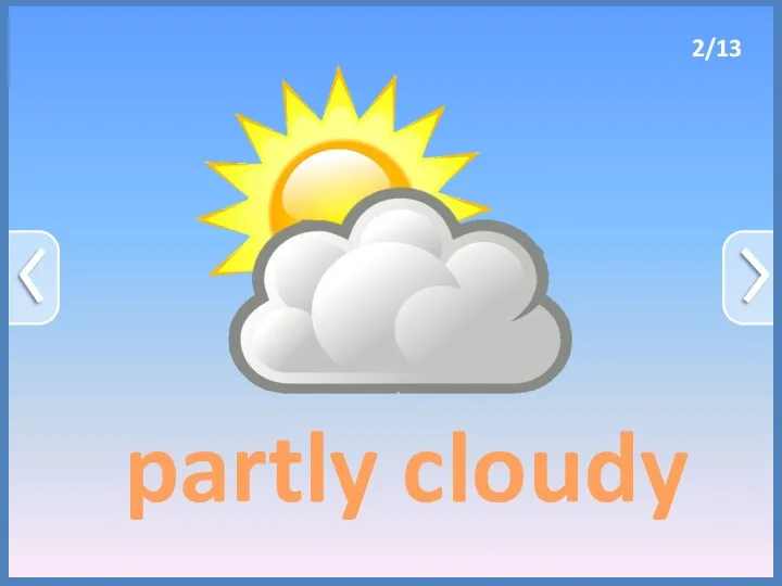 partly cloudy 2/13