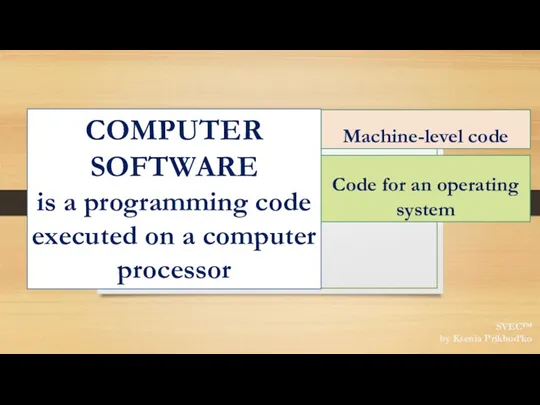 SVEC™ by Ksenia Prikhod’ko COMPUTER SOFTWARE is a programming code