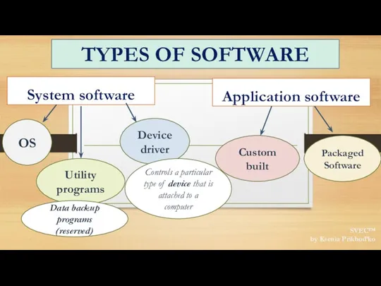 SVEC™ by Ksenia Prikhod’ko System software Application software TYPES OF
