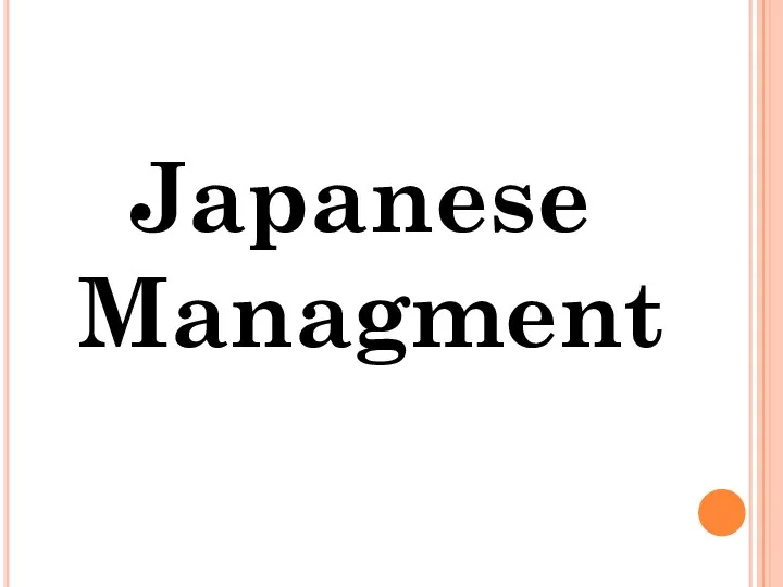 Japanese Managment
