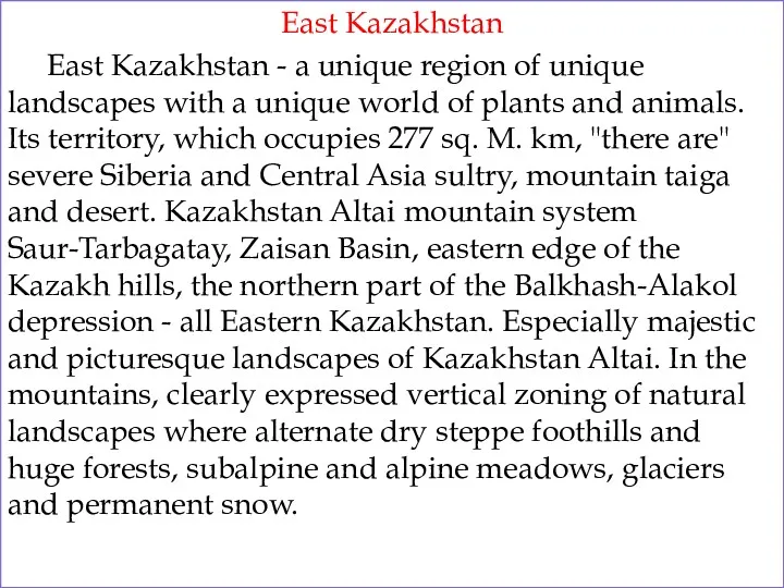 East Kazakhstan