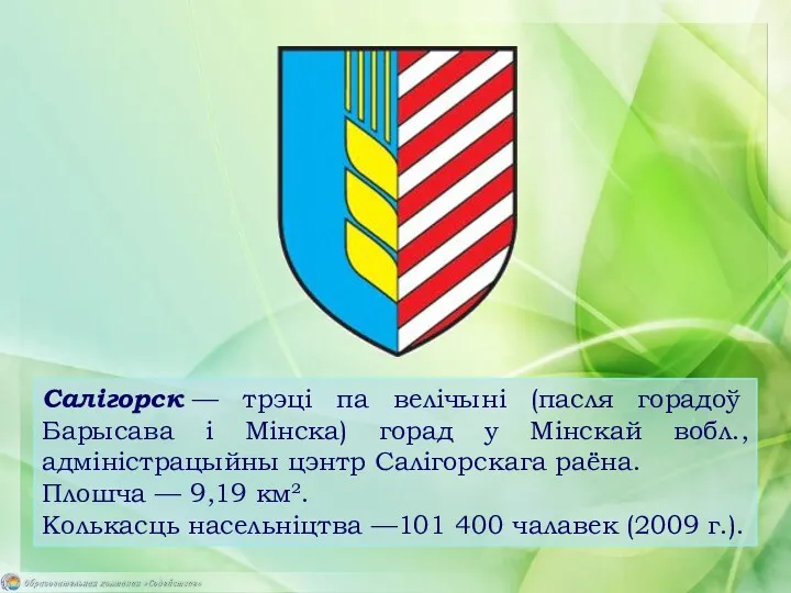 Салігорск — трэці па велічыні (пасля горадоў Барысава і Мінска)