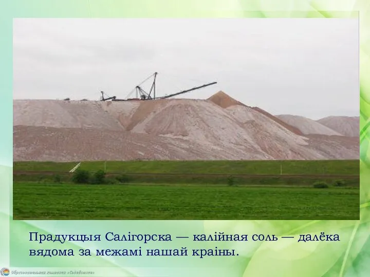 Прадукцыя Салігорска — калійная соль — далёка вядома за межамі нашай краіны.