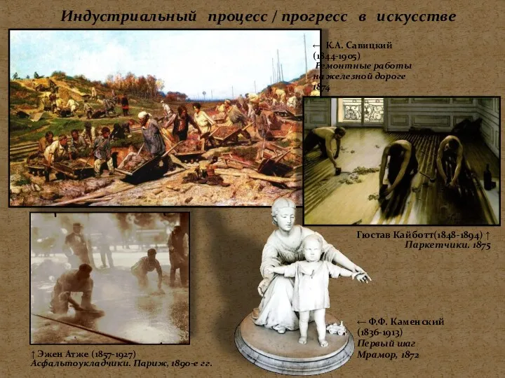 Индустриальный процесс / прогресс в искусстве ← К.А. Савицкий (1844-1905)
