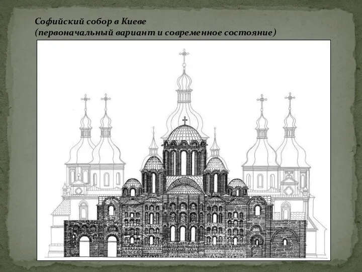 Софийский собор в Киеве (первоначальный вариант и современное состояние)
